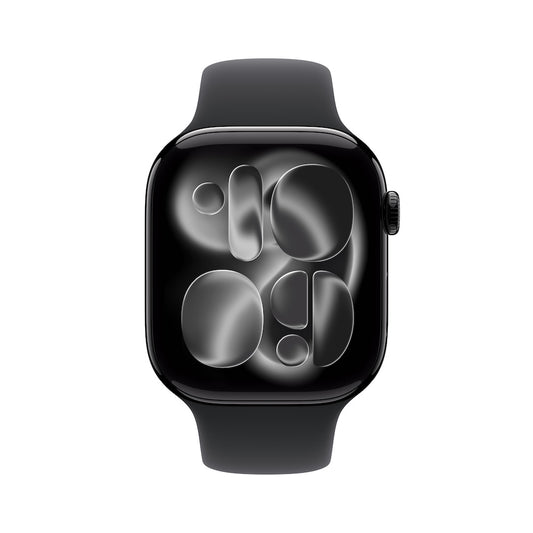 Apple Watch Series 11 GPS 42mm klavírně černé hliníkové pouzdro s černým sportovním řemínkem - S/M (otevřený) - bonami.click