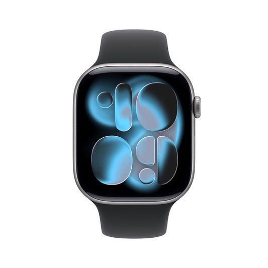 Apple Watch Series 11 GPS + Cellular 42mm vesmírně šedé hliníkové pouzdro s černým sportovním řemínkem - S/M - bonami.click