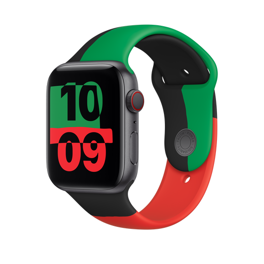 Apple Watch 42/44/45 mm sportovní řemínek Black Unity – M/L - bonami.click