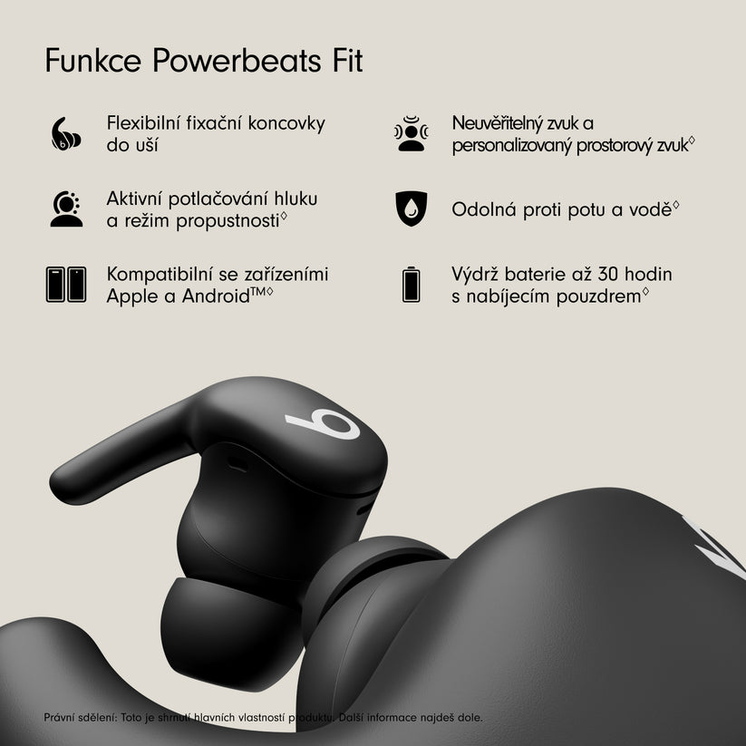 Powerbeats Fit - Wireless NC Workout Earbuds w Secure Fit - Jet Black - bonami.click
