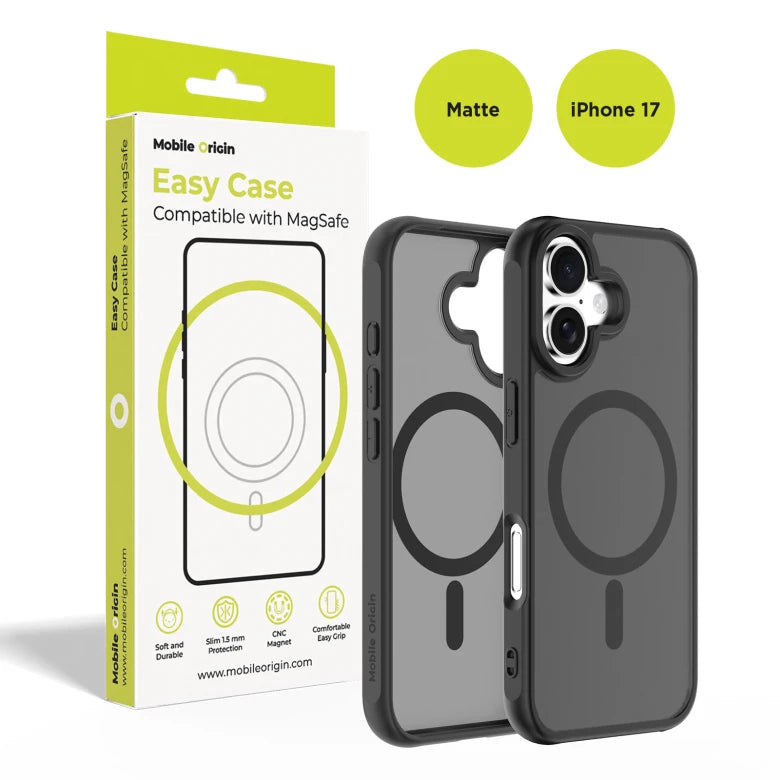 MagSafe kryt iPhone 17 Mobile Origin Easy Hybrid - matně černý