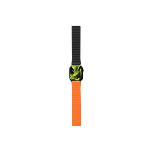 Řemínek pro Apple Watch 42/44/45/49 mm Mobile Magnetic Strap II - oranžový/černý - bonami.click