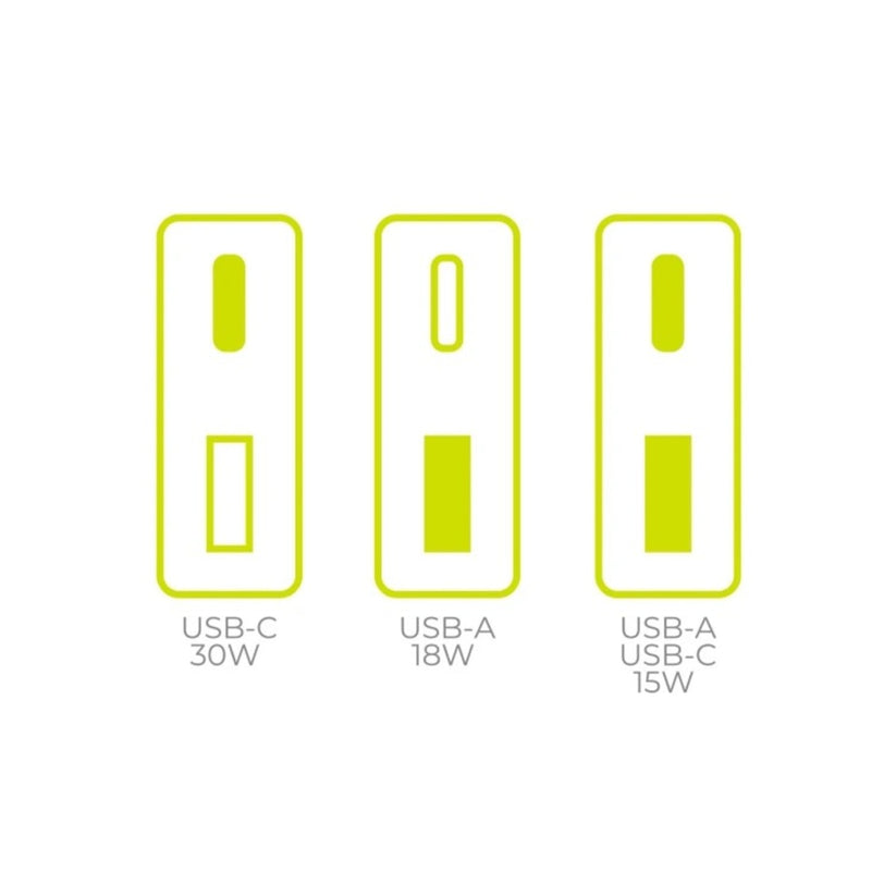 30W adaptér Mobile Origin GaN Slim Charger MO16 - bílý - bonami.click