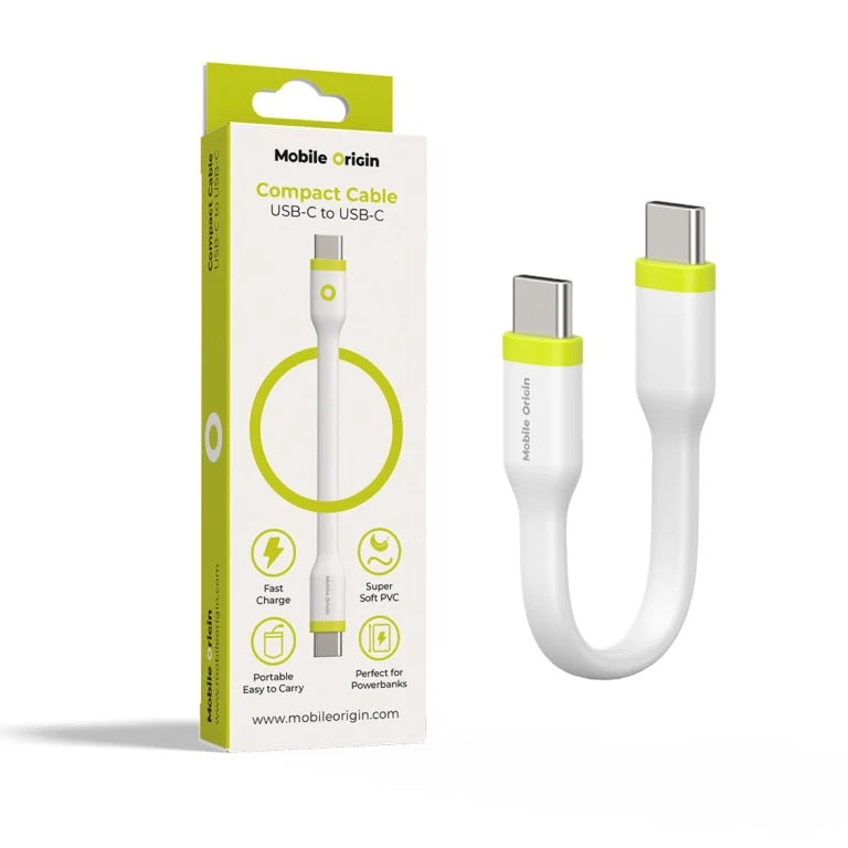 Kabel 60W Mobile Origin Compact USB-C / USB-C 10cm - bílý - bonami.click