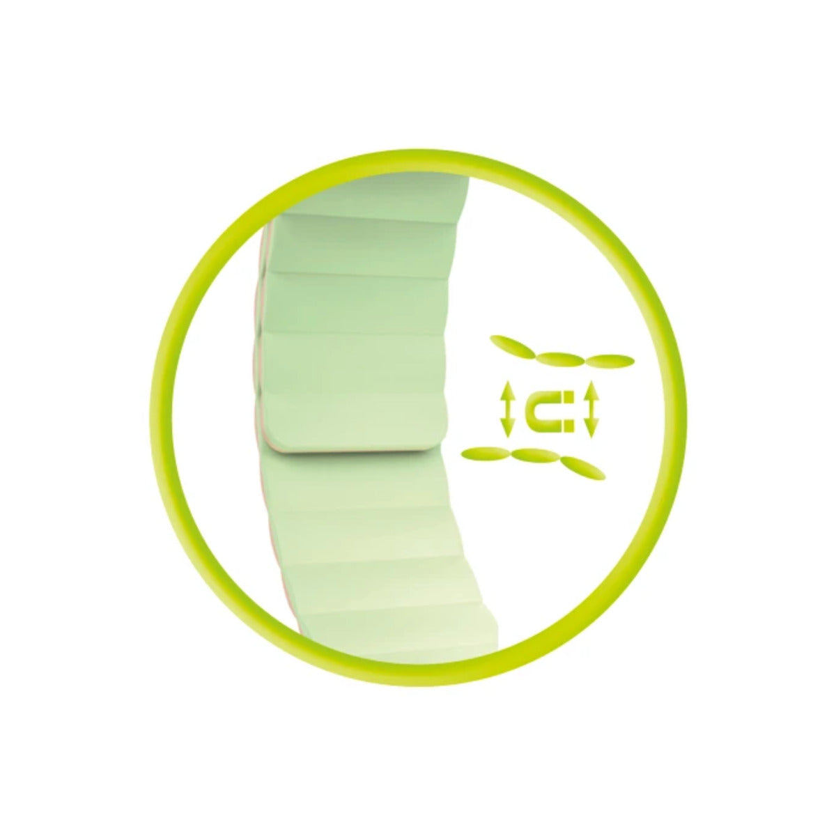 Řemínek pro Apple Watch 42/44/45/49 mm Mobile Magnetic Strap II - růžový/zelený - bonami.click