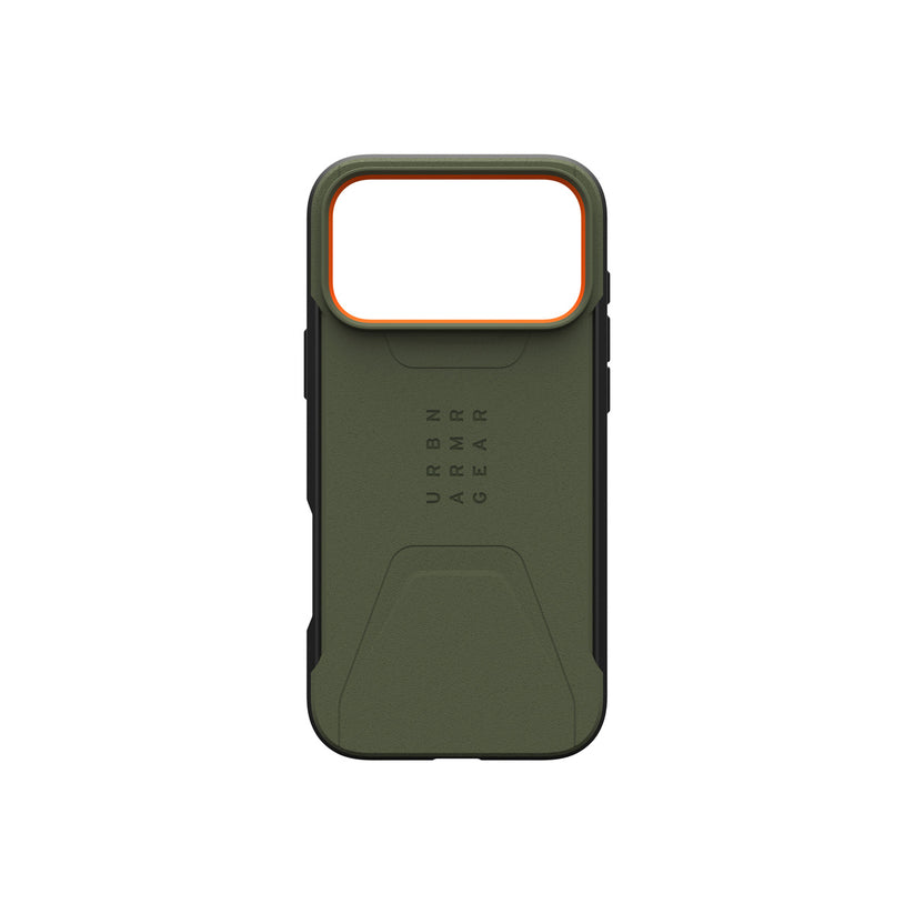 Kryt pro iPhone 17 Pro Max UAG Civilian Magsafe - olivově oranžový - bonami.click