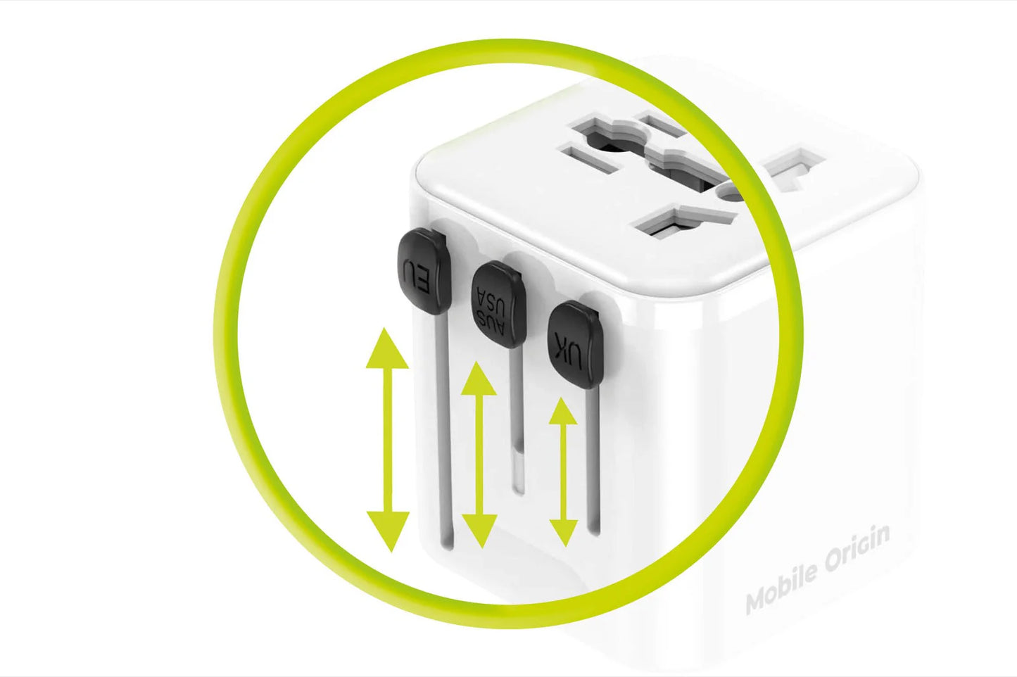 30W univerzální cestovní adaptér Mobile Origin Universal Travel Adapter PW30