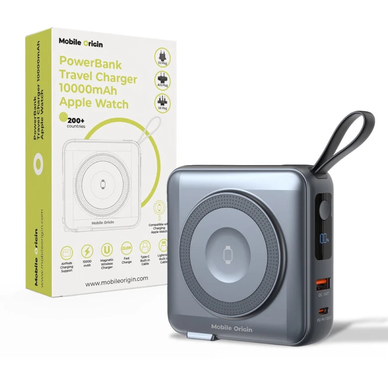 Powerbanka a cestovní nabíječka Mobile Origin PowerBank Travel Charger 10 000 mAh - šedá - bonami.click