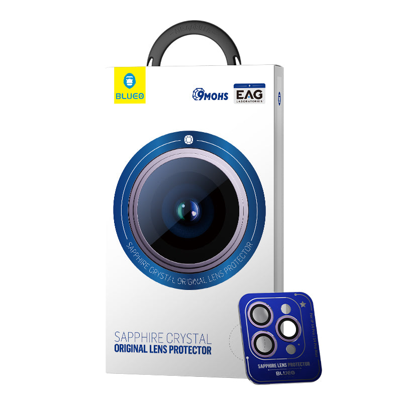 Safírové sklo na čočky pro iPhone 14 Pro / Pro Max Blueo - fialové - bonami.click