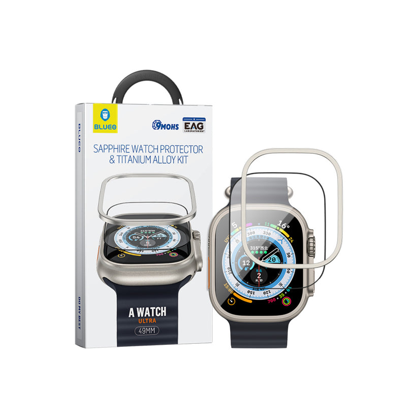 Safírové sklo s titanovým rámem pro Apple Watch Ultra Blueo - bonami.click