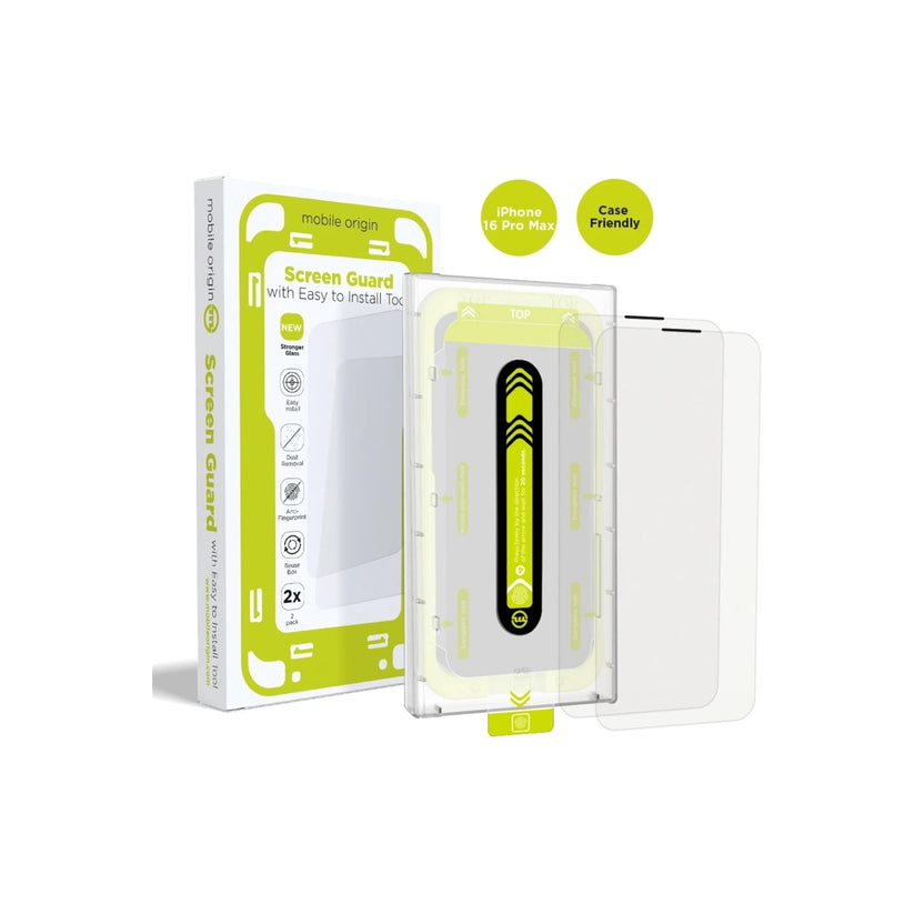 2 kusy ochranného skla pro iPhone 16 Pro Max Mobile Origin Screen Guard - bonami.click