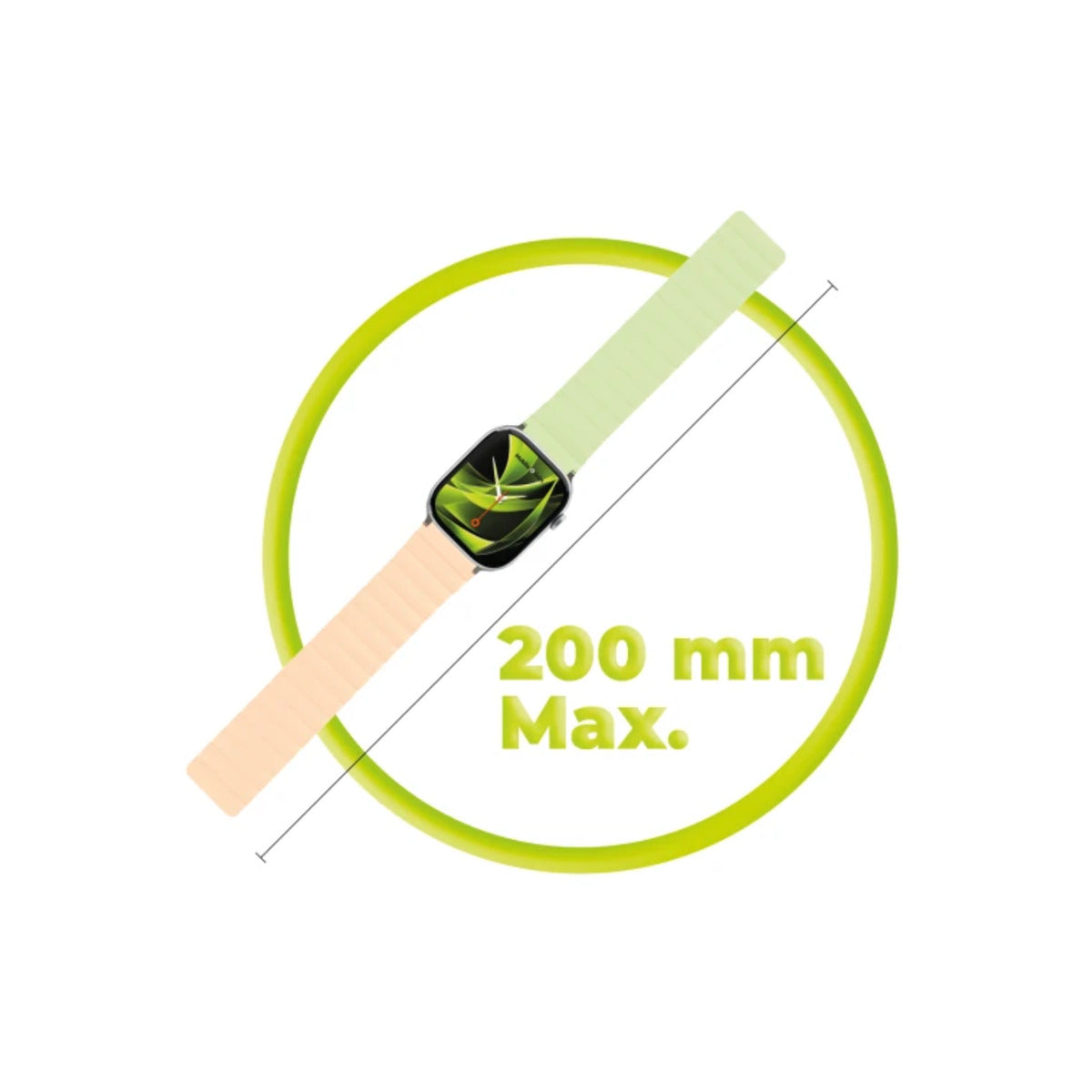 Řemínek pro Apple Watch 42/44/45/49 mm Mobile Magnetic Strap II - růžový/zelený - bonami.click