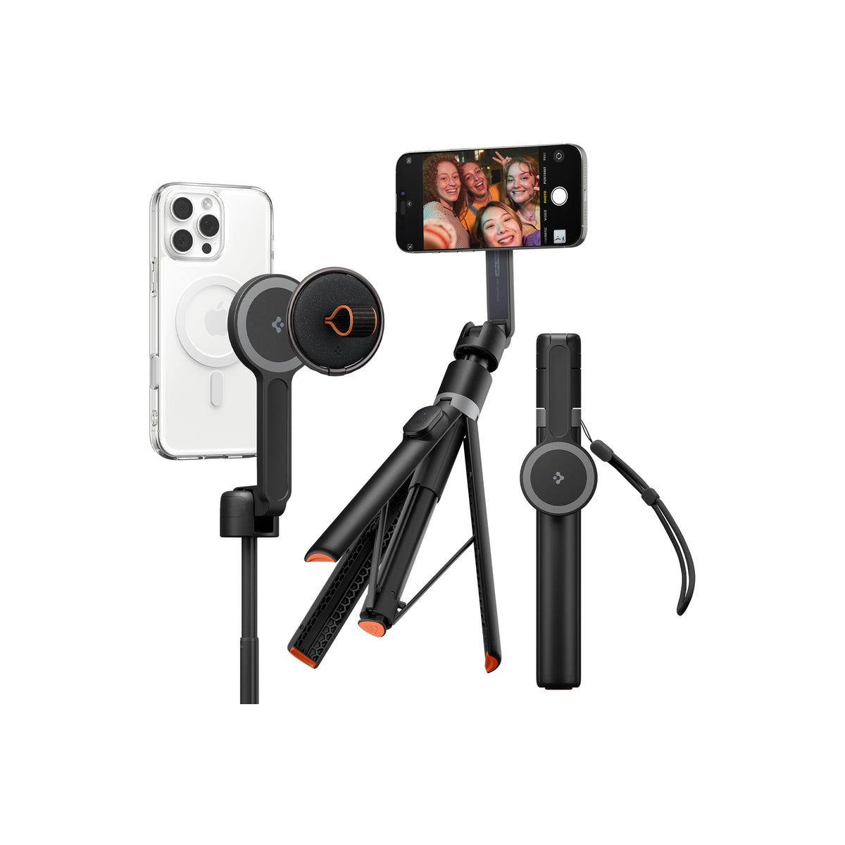 Stativ Spigen Selfie Stick MagSafe+ Tripod - černý - bonami.click