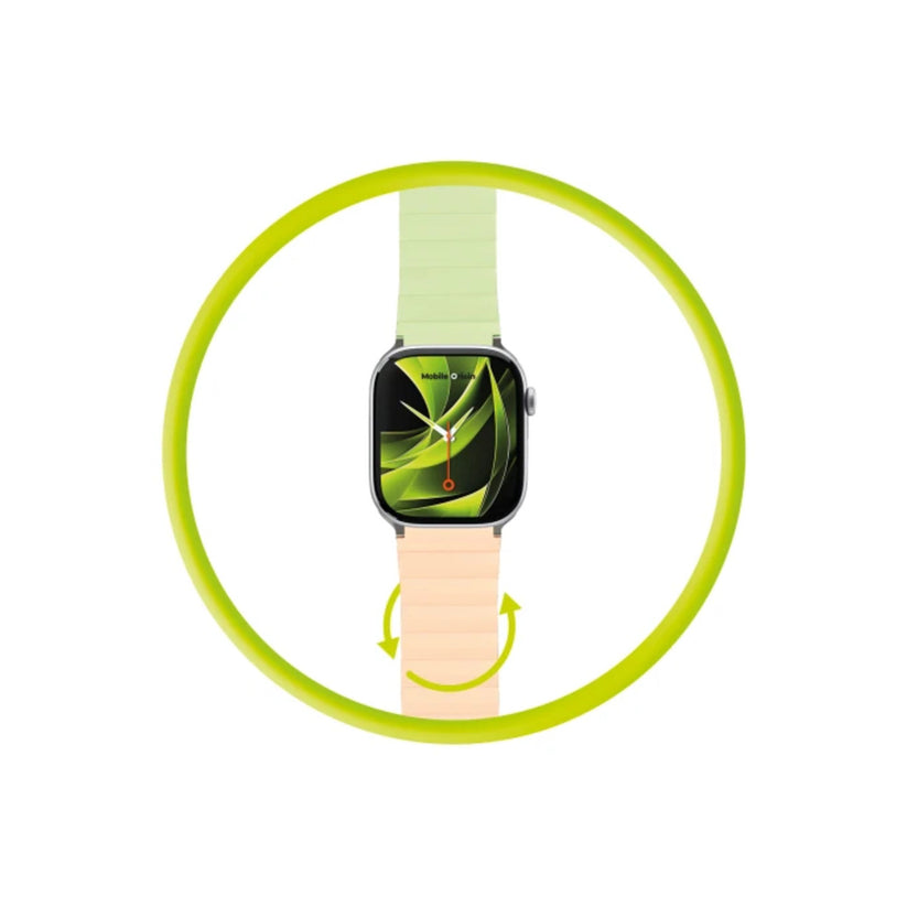 Řemínek pro Apple Watch 42/44/45/49 mm Mobile Magnetic Strap II - růžový/zelený - bonami.click