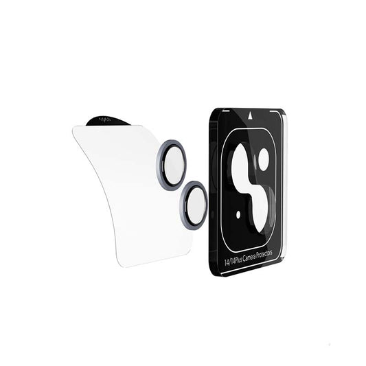Hliníkový ochranný kryt čoček pro iPhone 14/14 Plus iSTYLE - temně inkoustový - bonami.click