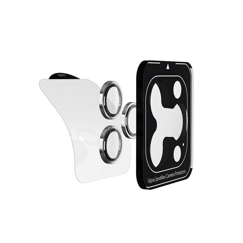 Hliníkový ochranný kryt čoček pro iPhone 14 Pro/14 Pro Max iSTYLE - vesmírně černý - bonami.click
