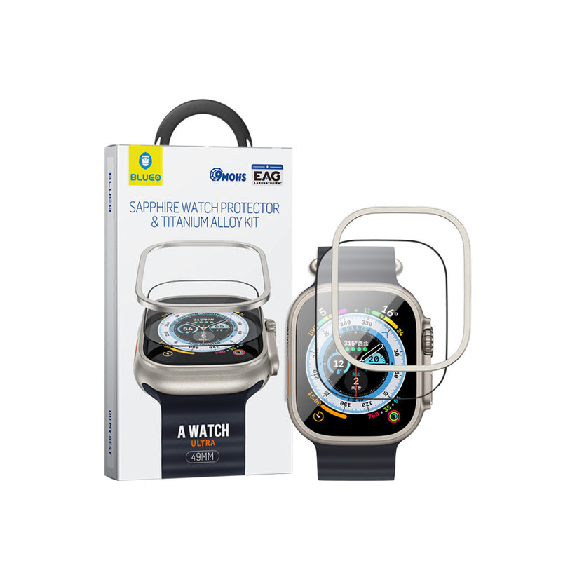 Safírové sklo s titanovým rámem pro Apple Watch Ultra Blueo - bonami.click