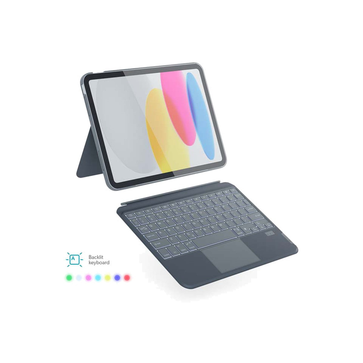 Kryt s českou klávesnicí na iPad Pro 11" (18/20/21/22) / iPad Air 10,9" Epico Backlit Keyboard Case - šedý - bonami.click