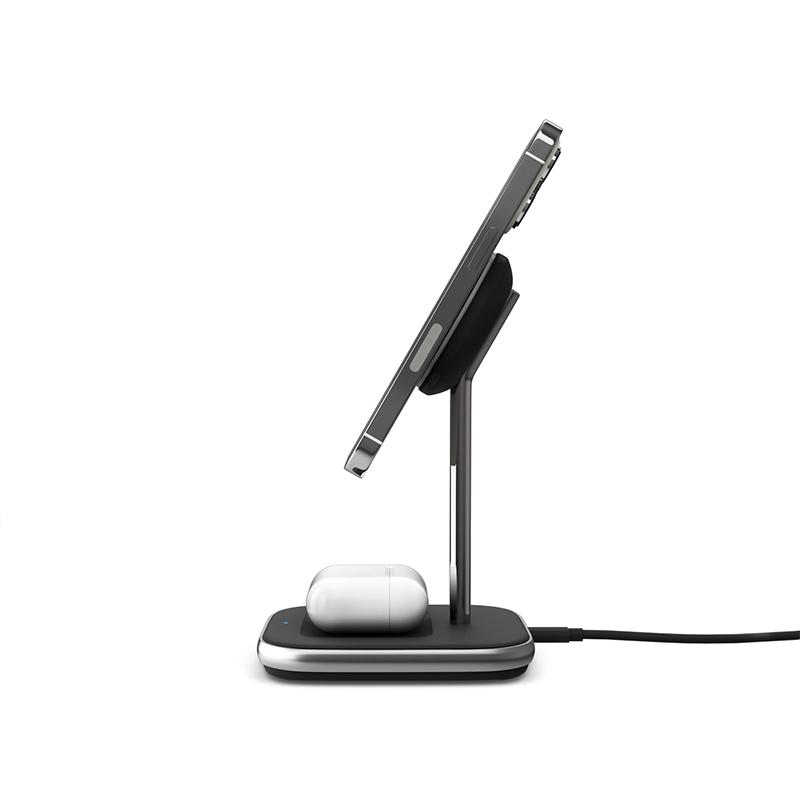 MagSafe bezdrátová nabíječka 2v1 iSTYLE - černá - bonami.click