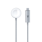 Magnetický USB-C rychlonabíjecí kabel pro Apple Watch 1,2 m iSTYLE - stříbrný - bonami.click