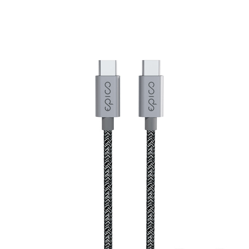 Opletený kabel USB-C na USB-C 240W 2m Epico - vesmírně šedá - bonami.click