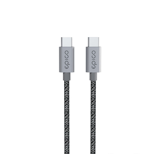 Opletený kabel USB-C na USB-C 240W 2m Epico - vesmírně šedá - bonami.click