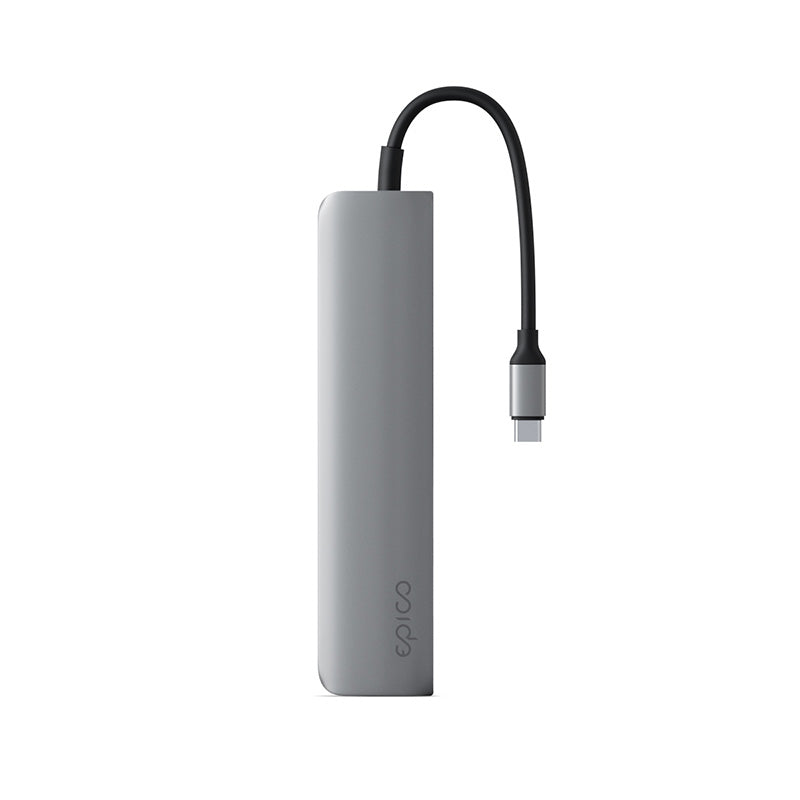 Hliníkový USB-C hub 6v1 Epico s podporou 8K – vesmírně šedý - bonami.click