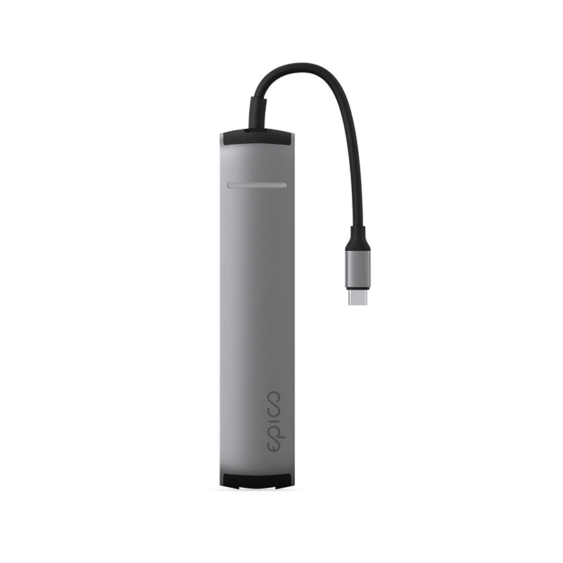 Hliníkový USB-C hub 6v1 Epico s podporou 8K - vesmírně šedý - bonami.click