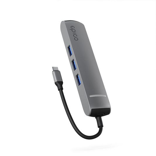 Hliníkový USB-C hub 6v1 Epico s podporou 8K - vesmírně šedý - bonami.click