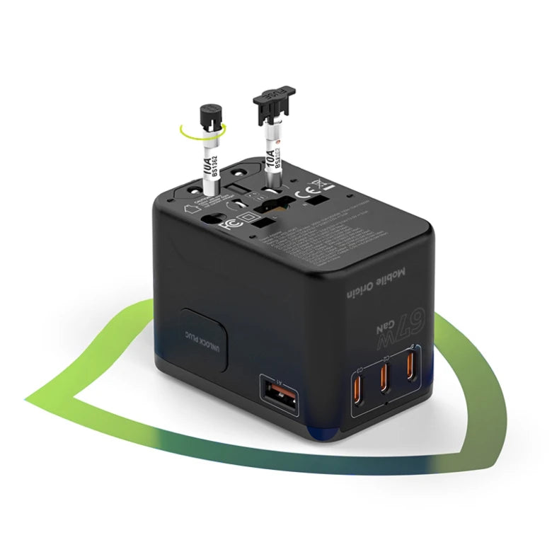 67W cestovní adaptér Mobile Origin GaN Travel Adapter