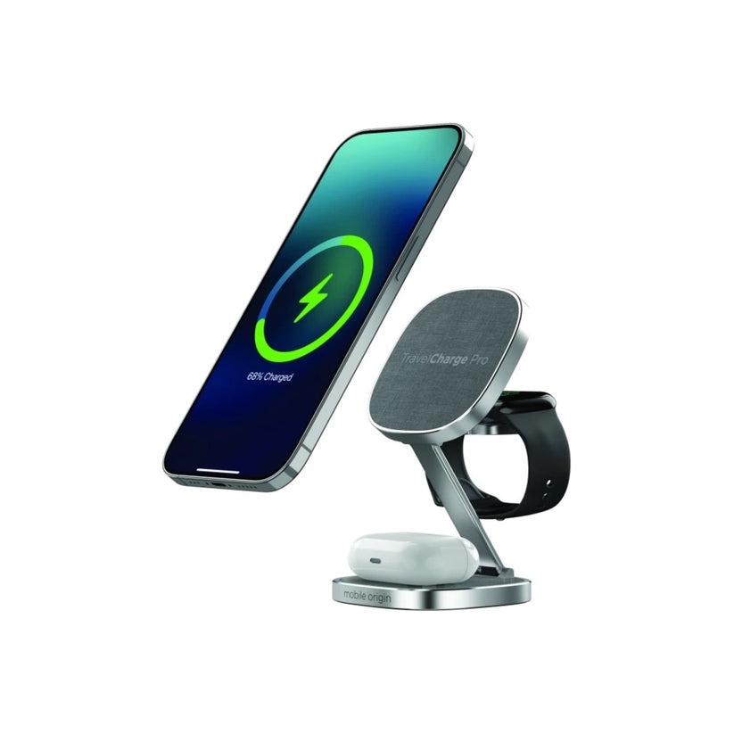 35W cestovní nabíječka GaN Mobile Origin TravelCharge PRO - stříbrná - bonami.click