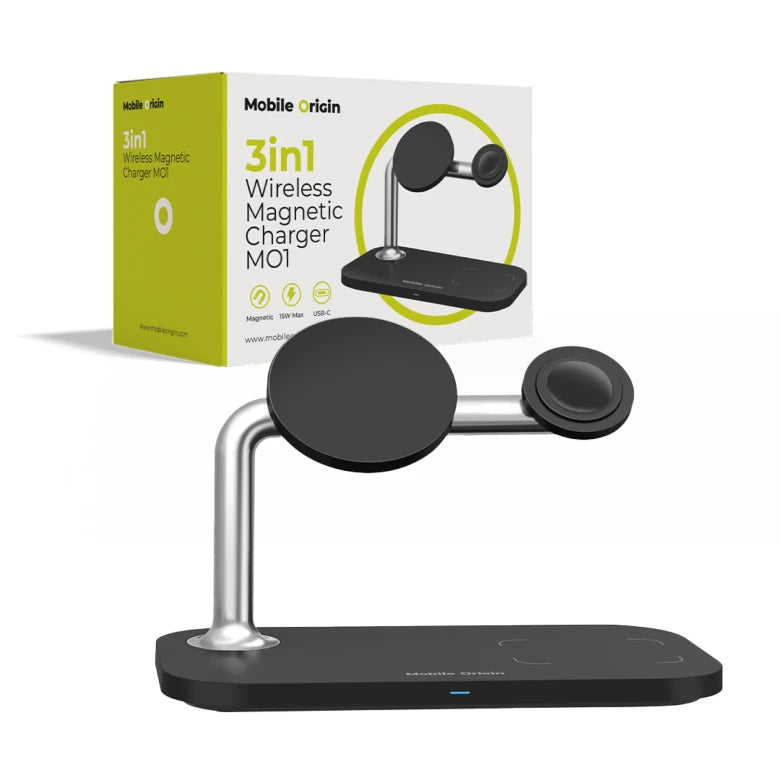 Bezdrátová nabíječka Mobile Origin 3in1 Wireless Charger černá - bonami.click