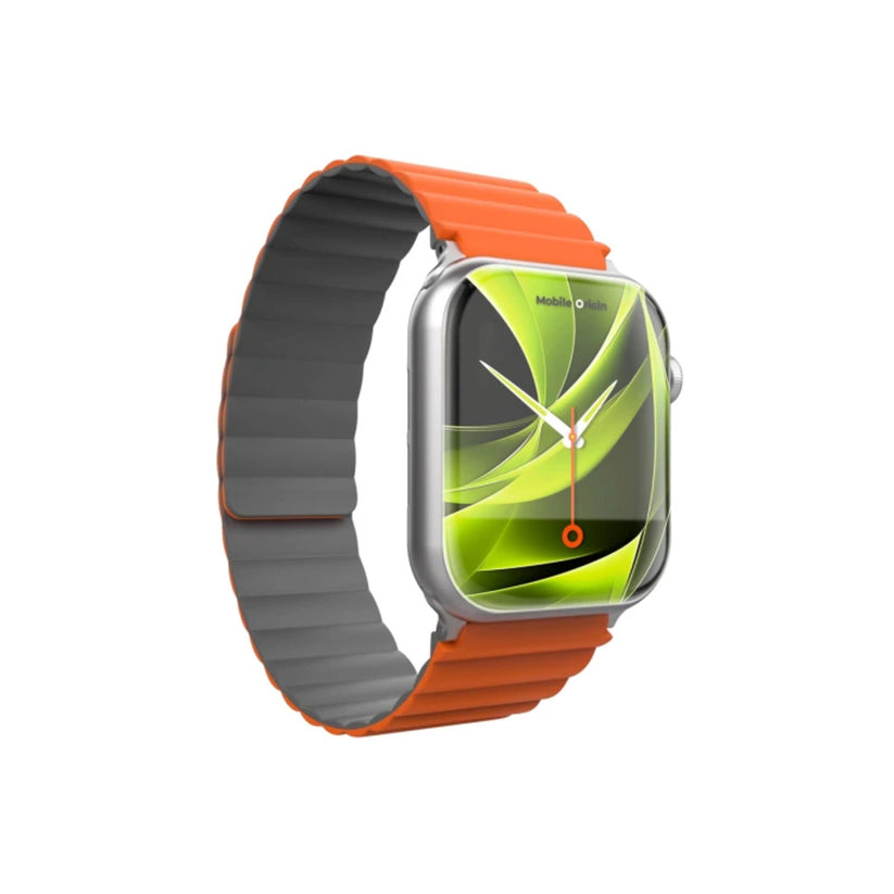 Řemínek pro Apple Watch 42/44/45/49 mm Mobile Magnetic Strap II - oranžový/šedý - bonami.click