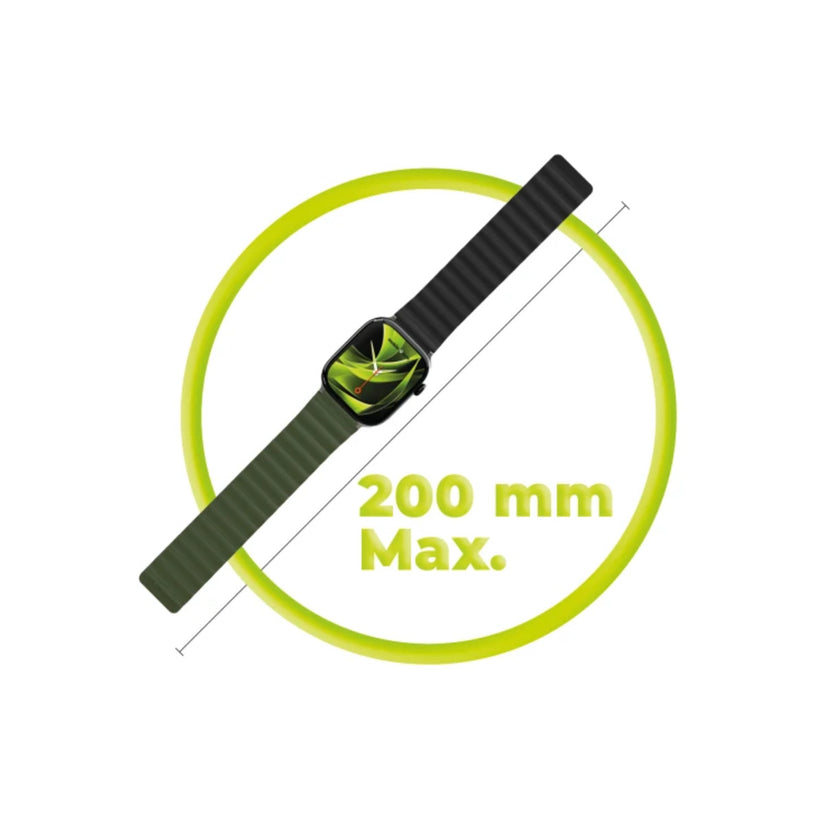 Řemínek pro Apple Watch 42/44/45/49 mm Mobile Magnetic Strap II - zelený/černý - bonami.click
