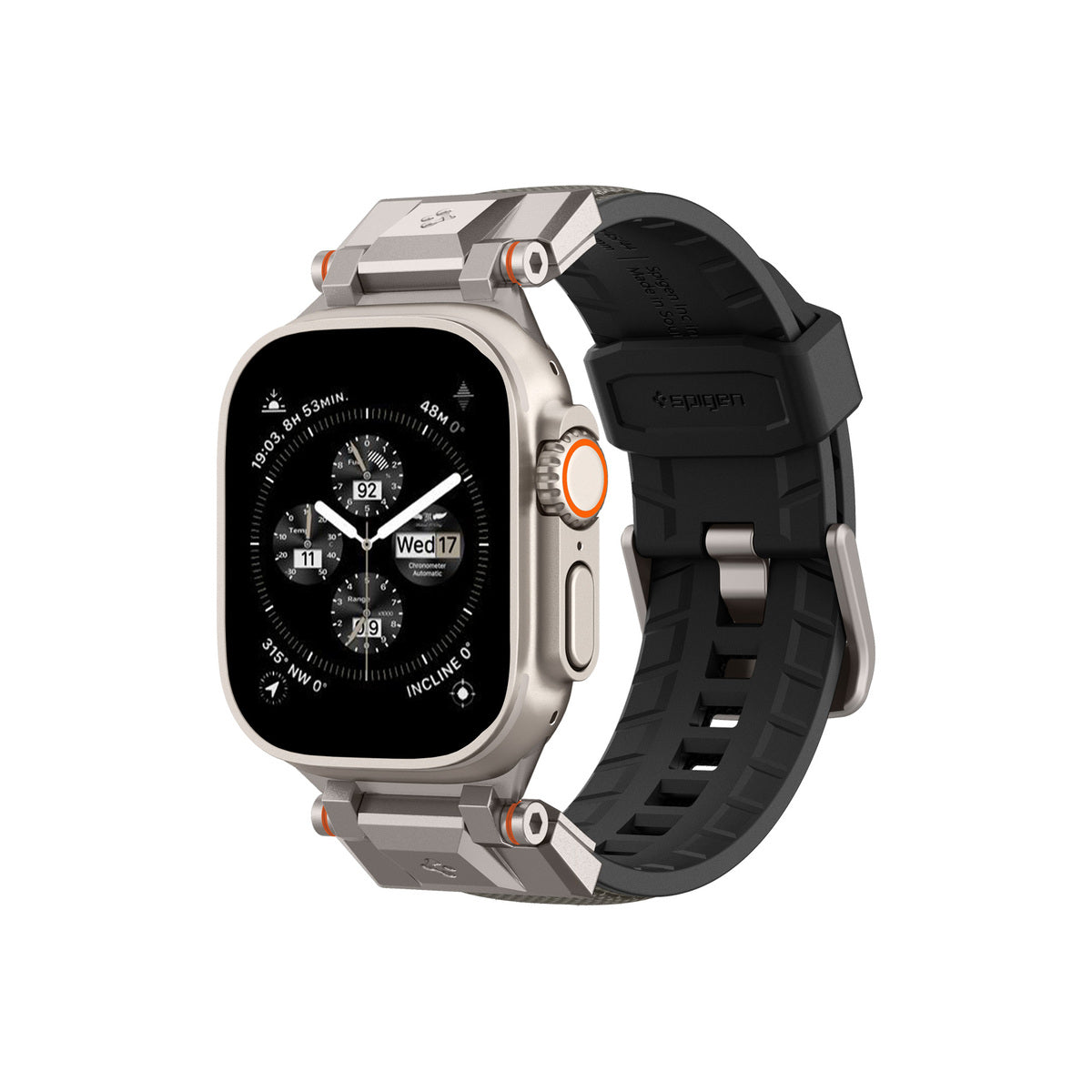 Řemínek pro Apple Watch 49mm/46mm/45mm/44mm Spigen DuraPro Armor - šedý - bonami.click