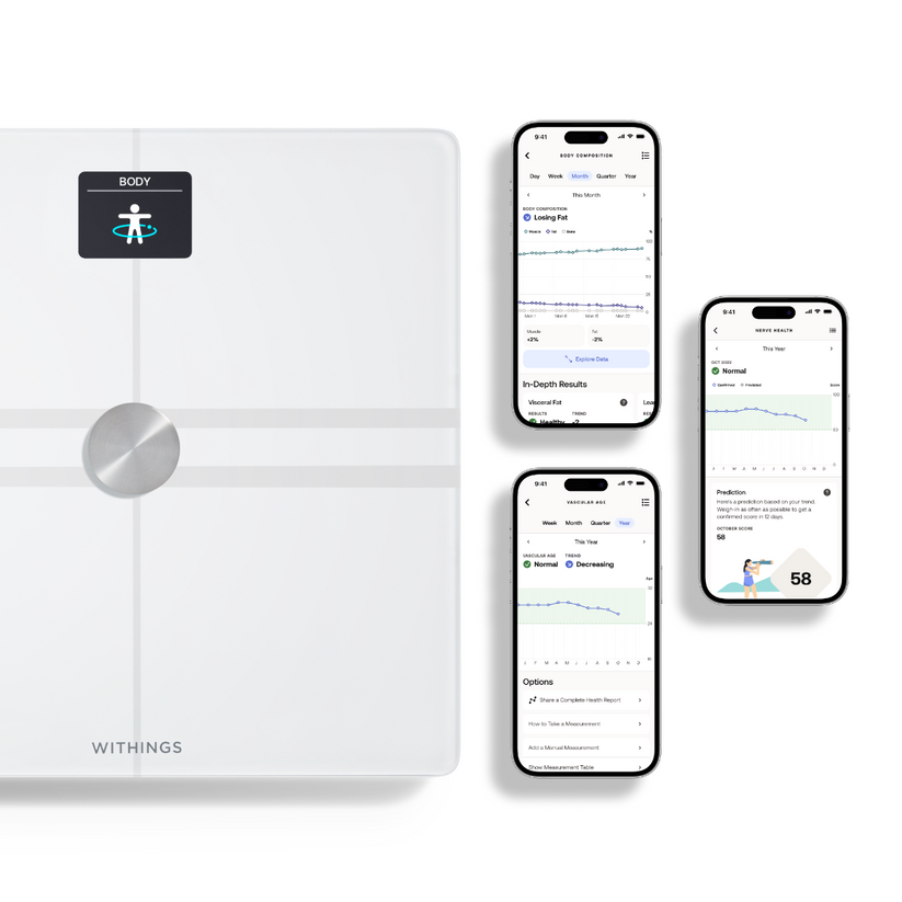 Chytrá Wi-Fi váha pro kompletní tělesnou analýzu Withings Body Comp - bílá - bonami.click