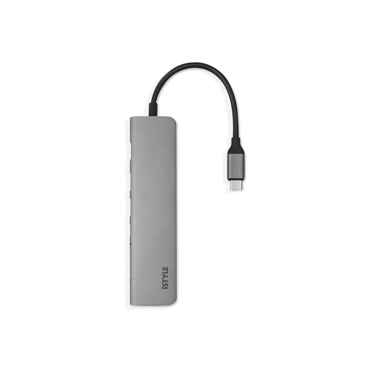 Hliníkový 8K HUB 7v1 s konektorem USB-C iSTYLE - vesmírně šedý - bonami.click