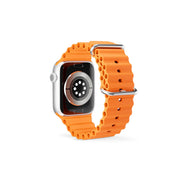 Řemínek pro Apple Watch 42/44/45/49 mm Epico Watch Strap Ocean - oranžový - bonami.click