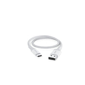 Opletený PD kabel Epico 0,3m USB-C na USB-A - bílý - bonami.click