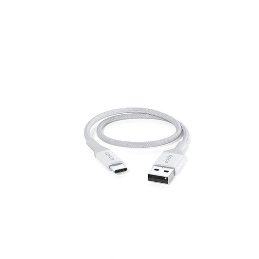 Opletený PD kabel Epico 0,3m USB-C na USB-A - bílý - bonami.click