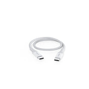 Opletený PD kabel Epico 0,3m USB-C na USB-C - bílý - bonami.click