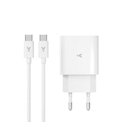 20W PD adaptér s 1,2m USB-C kabelem iSTYLE - bílý - bonami.click