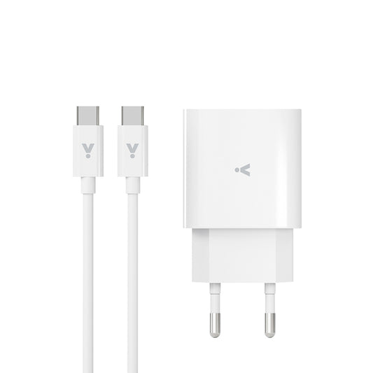 20W PD adaptér s 1,2m USB-C kabelem iSTYLE - bílý - bonami.click