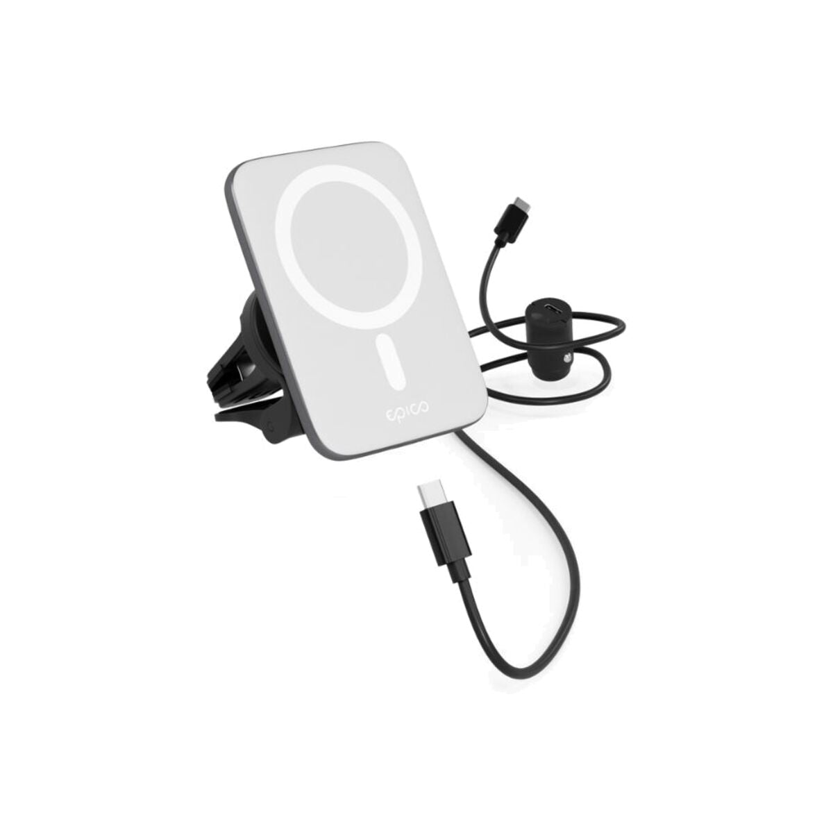 Ultratenká MagSafe nabíječka do auta iSTYLE Qi2 - stříbrná - bonami.click