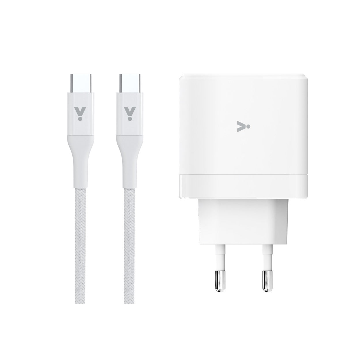 65W GaN adaptér s 2m USB-C kabelem iSTYLE - bílý - bonami.click