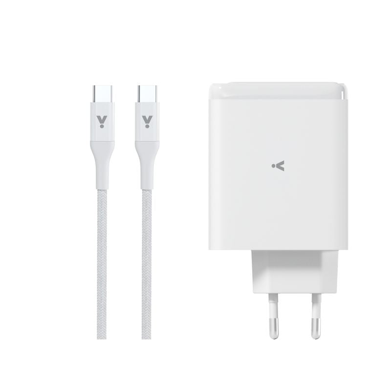 100W GaN adaptér s 2m USB-C kabelem iSTYLE - bílý - bonami.click