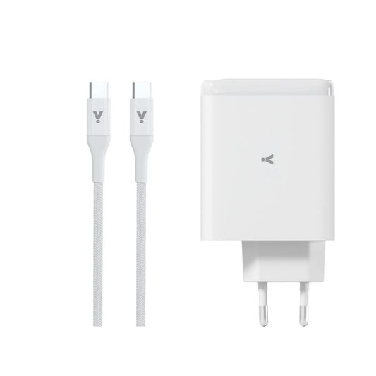 100W GaN adaptér s 2m USB-C kabelem iSTYLE - bílý - bonami.click