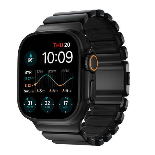Řemínek pro Apple Watch 45/46/49 mm Nomad Stratos Band FKM - černý