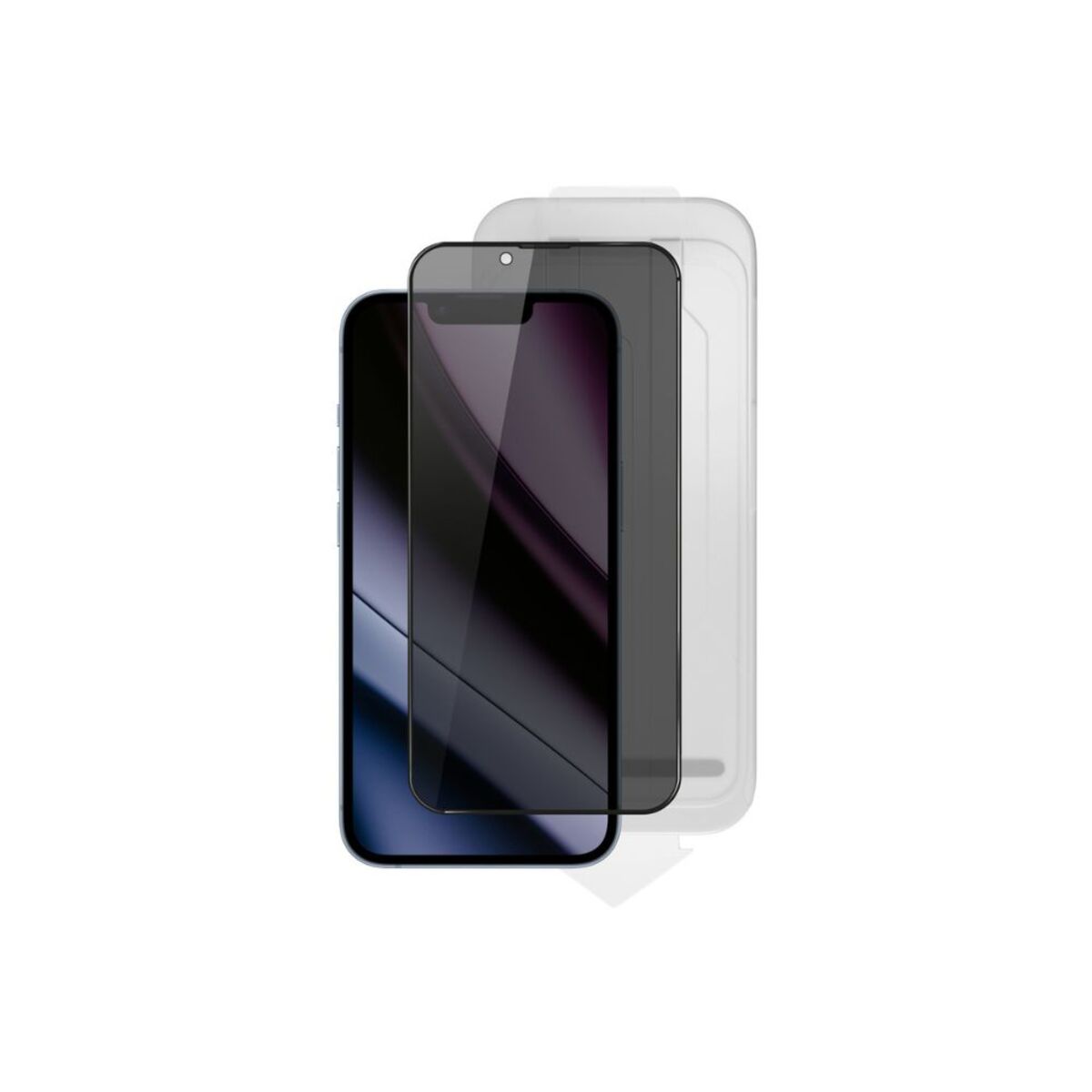 Dvakrát tvrzené sklo pro iPhone 13/13 Pro/14/16e Epico Privacy Glass 3D