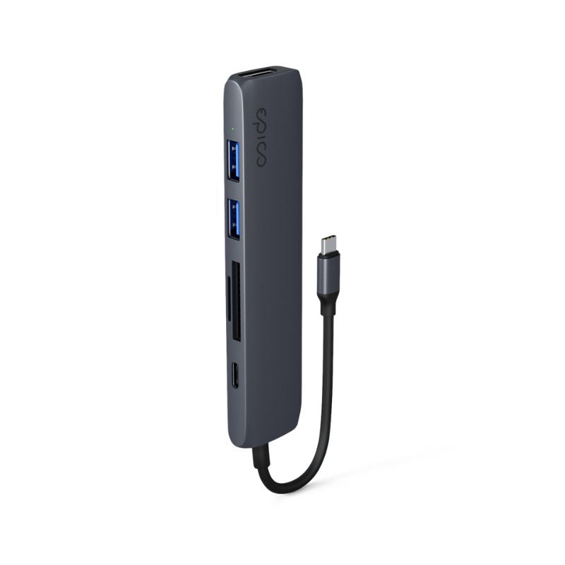 Hub Epico 6in1 Aluminium Hub 8K s USB-C konektorem - temně inkoustový